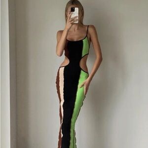 Jagger and Stone maxi dress patchwork multi